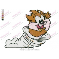 Baby Taz Storm Embroidery Design
